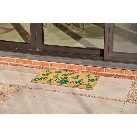 17" X 30" Merry Christmas Coco Coir Welcome Door Mat With Heavy Duty Backing - Picture 8 of 9